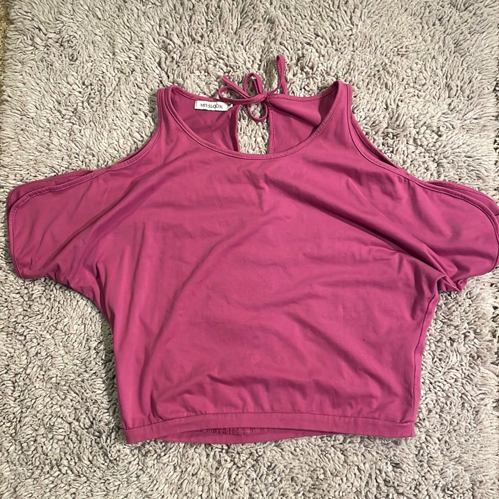 Raspberry Cutout Women’s Top